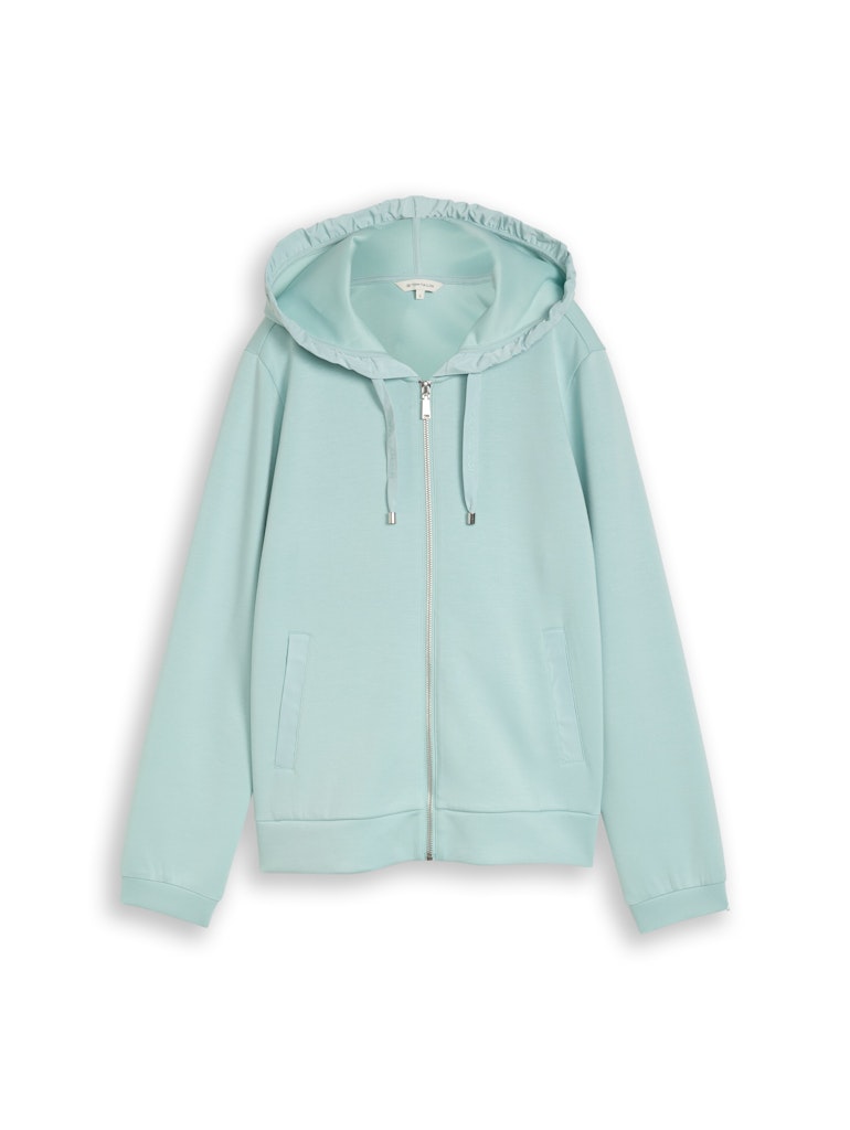 Hoodie Sweatjacke aus Scuba