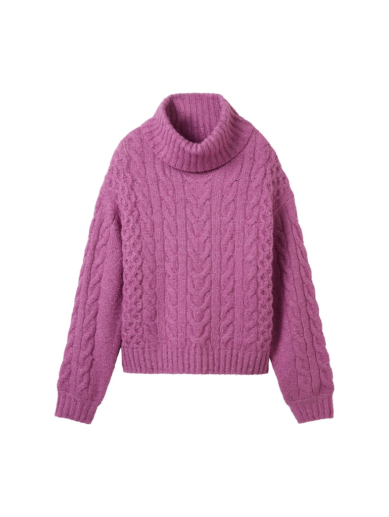 Strickpullover mit Rollkragen