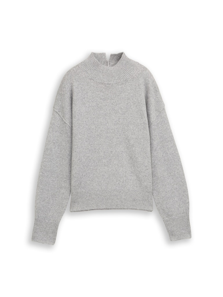 Oversize Strickpullover mit Stehkragen