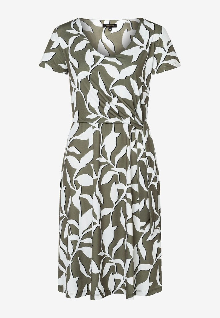 More & More Jerseykleid mit Blätterprint