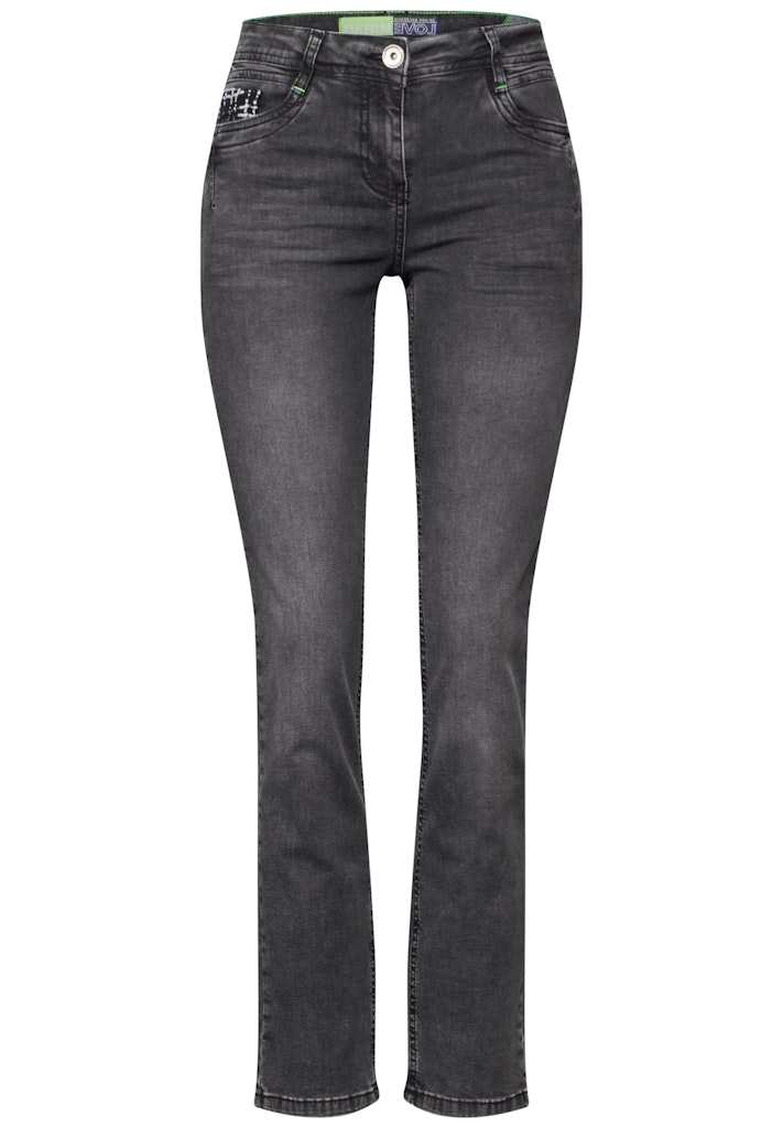 Jeans mit Bouclé-Detail
