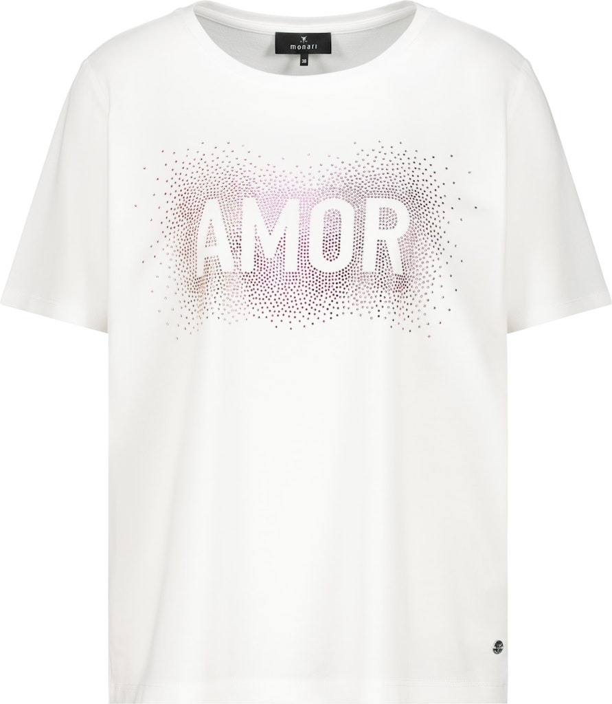 Monari T-Shirt mit Strasssteinen