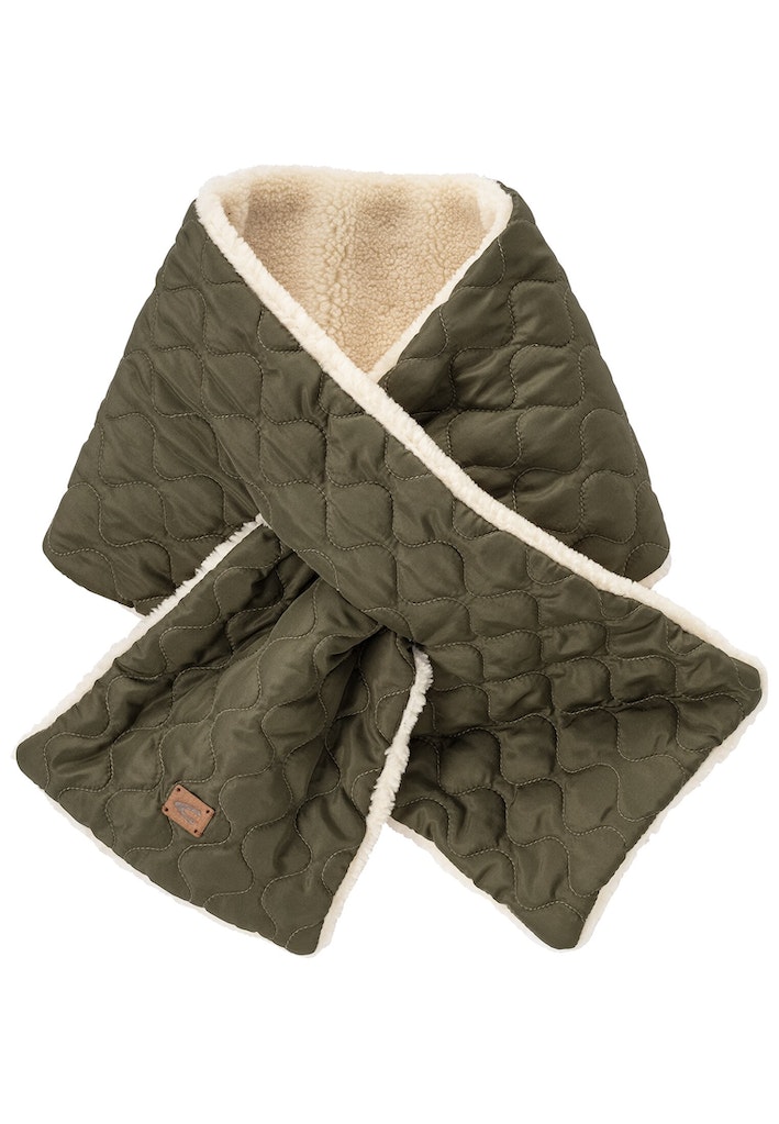 Camel Active Gesteppter Schal mit Teddybesatz