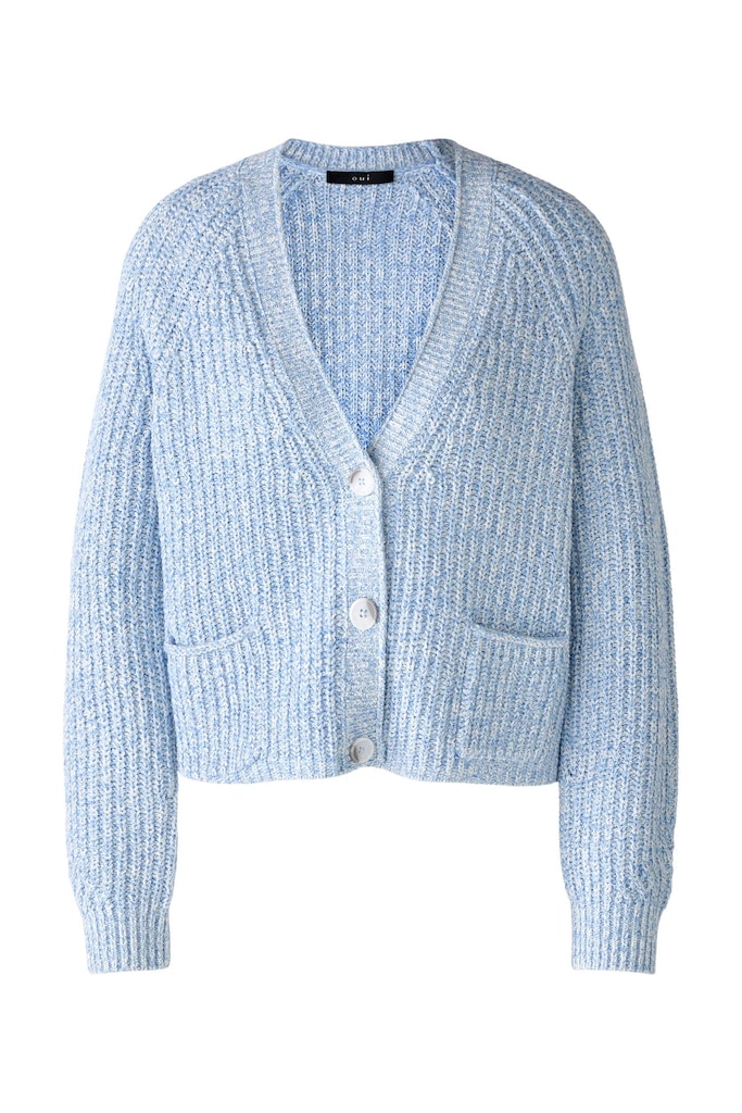 Oui Strickjacke Baumwollmischung