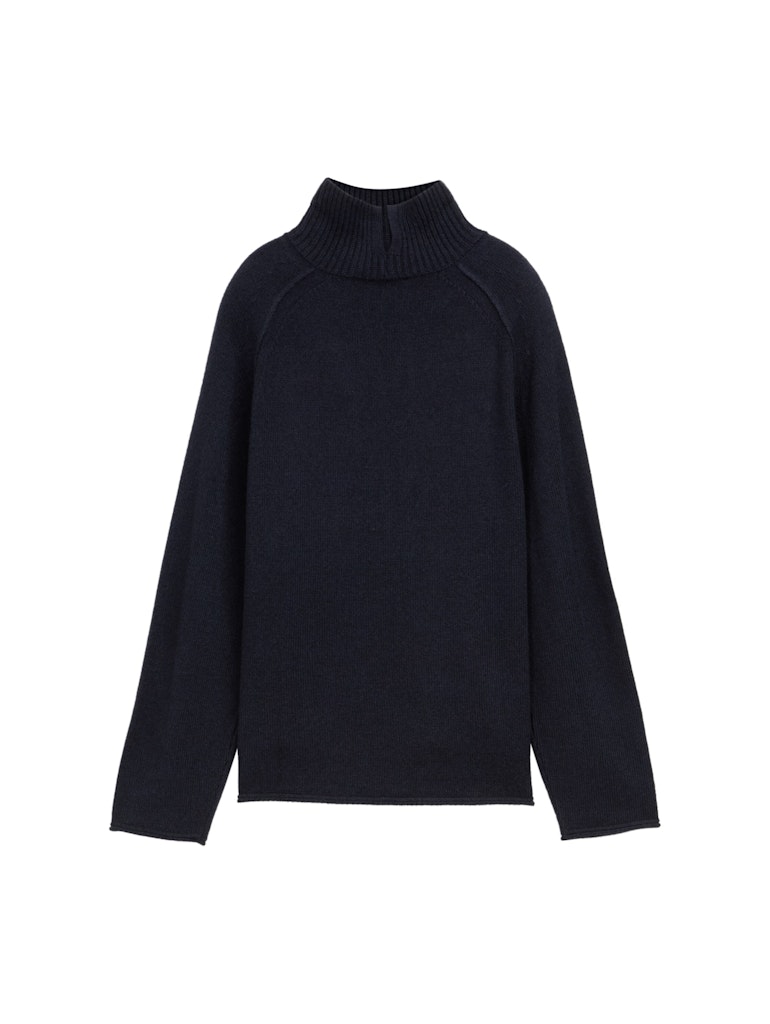 Strickpullover mit Stehkragen