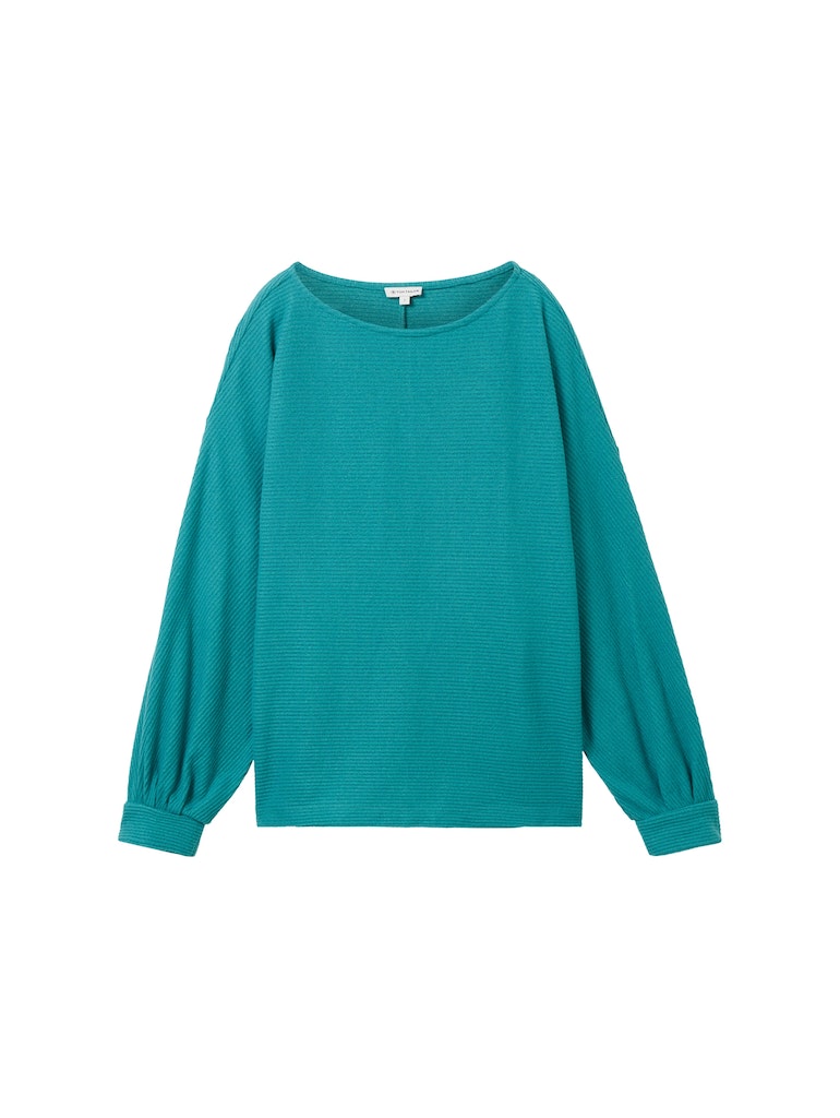 Langarmshirt mit Rippstruktur