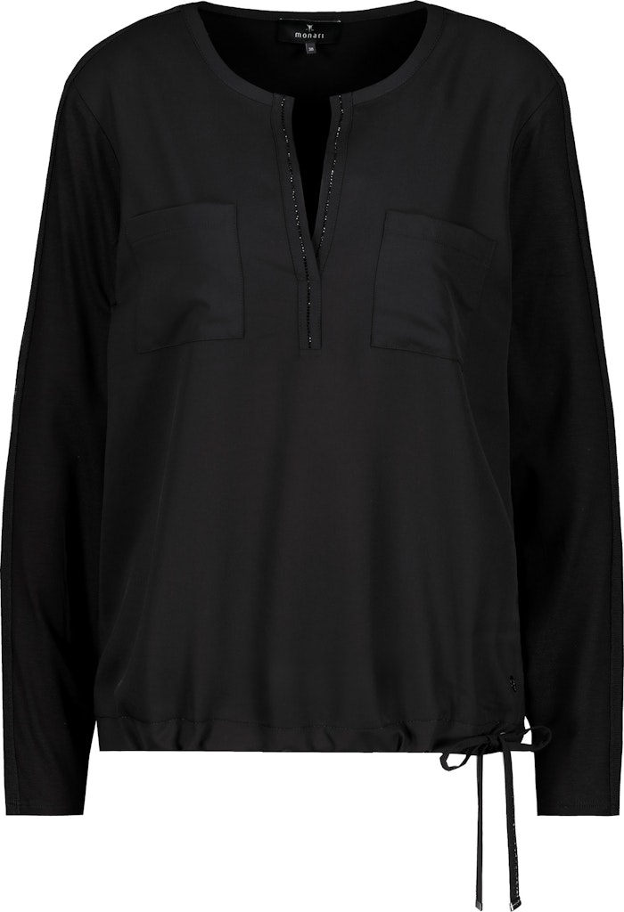 Bluse mit Schlitzausschnitt
