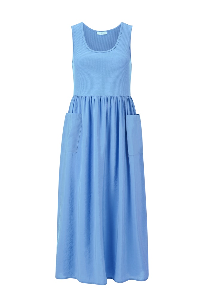 Rich & Royal MatMix Dress with Volant Sleeves