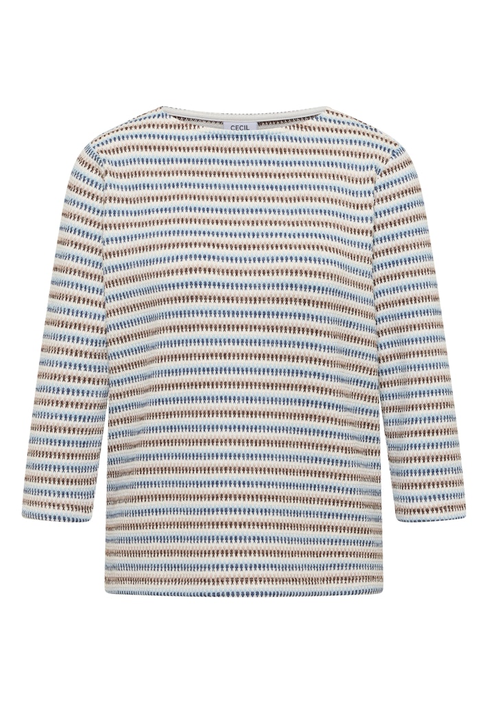 Gestreiftes Strukturshirt
