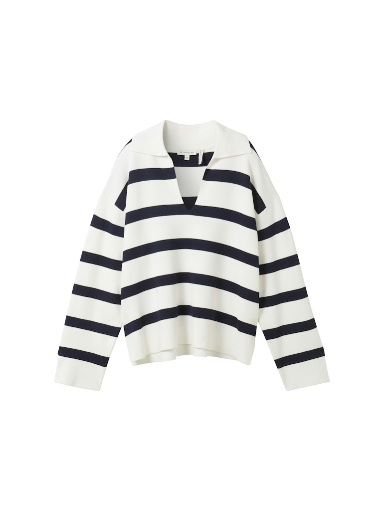 Gestreifter Strickpullover