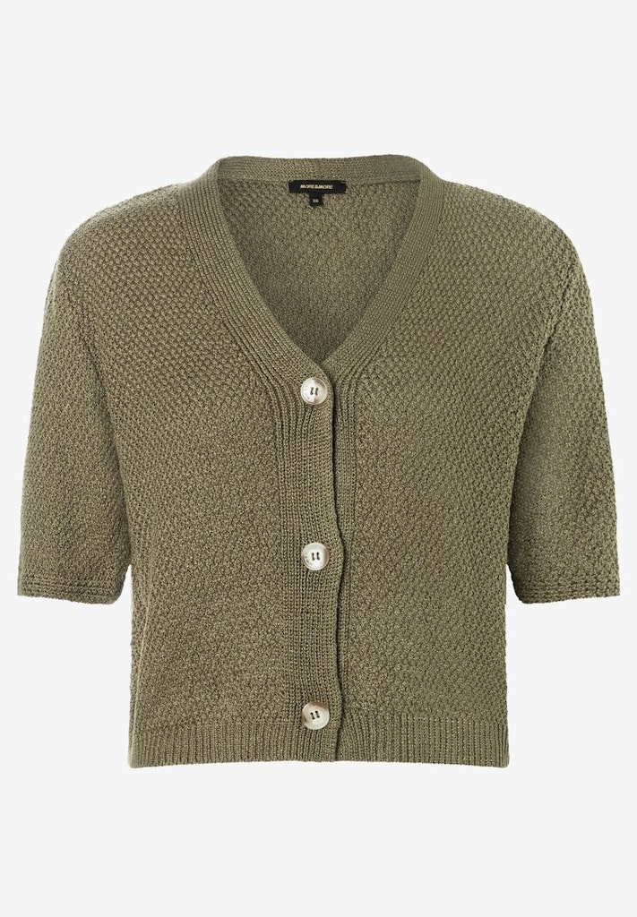 More & More Kurzarm-Cardigan tundra olive 