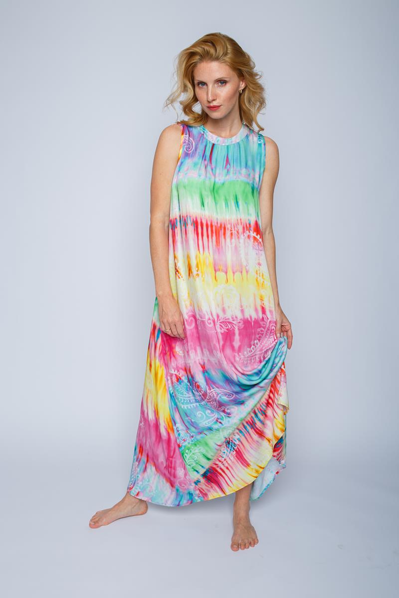 Emily van den Bergh Kleid mit Batikmuster