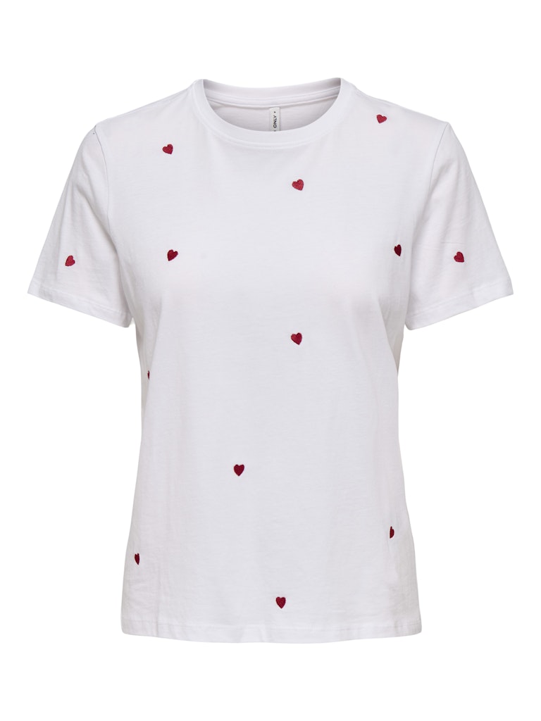 Only T-Shirt Ketty mit Herz Aufdruck
