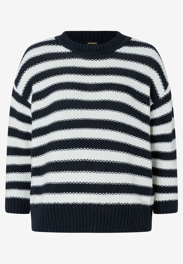 Strukturpullover mit Streifen marine/ecru Frühjahrs-Kollektion