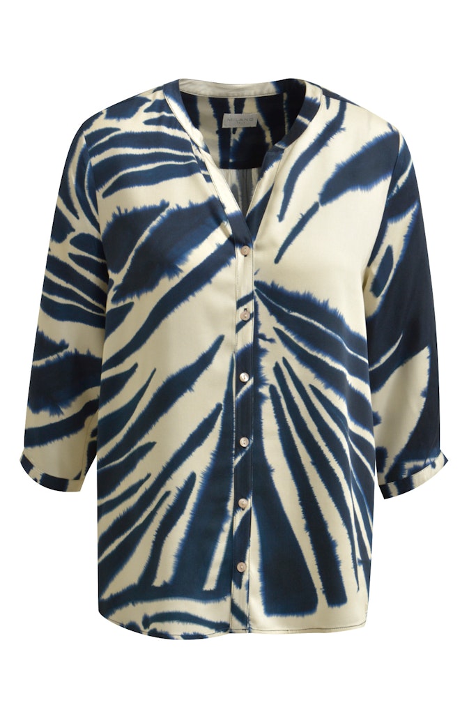 Milano Italy Bluse mit V-Ausschnitt