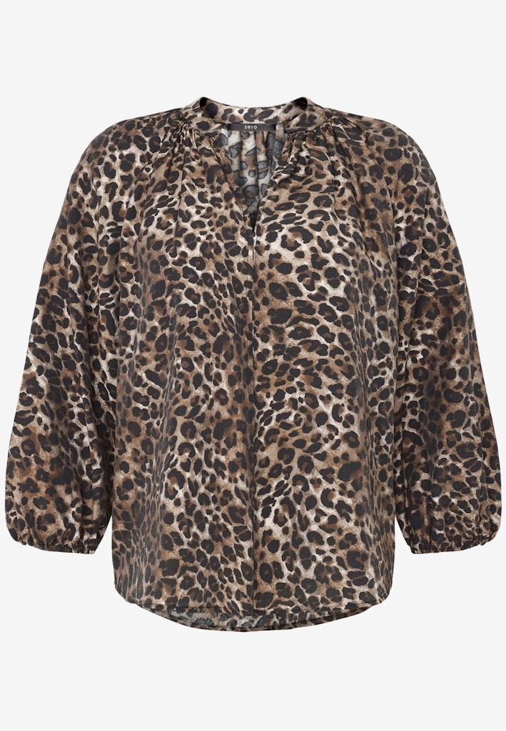 Schlupfbluse mit Leoprint