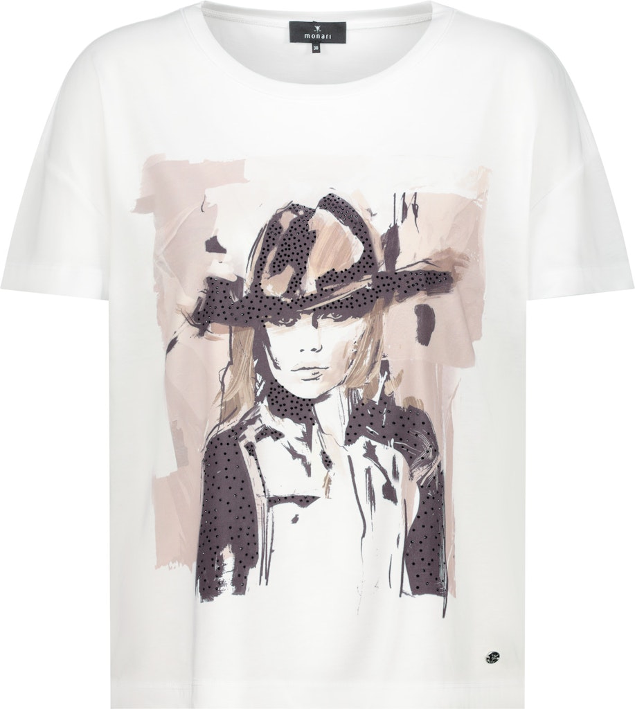 Monari T-Shirt mit Cowgirl-Print
