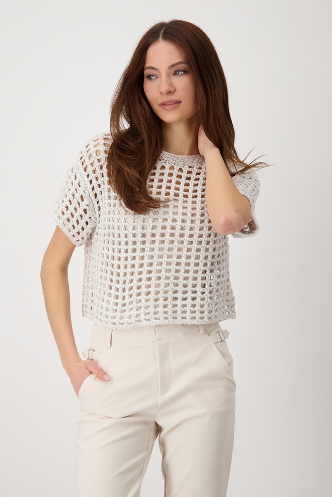 Monari Häkel-Kurzarm-Pullover