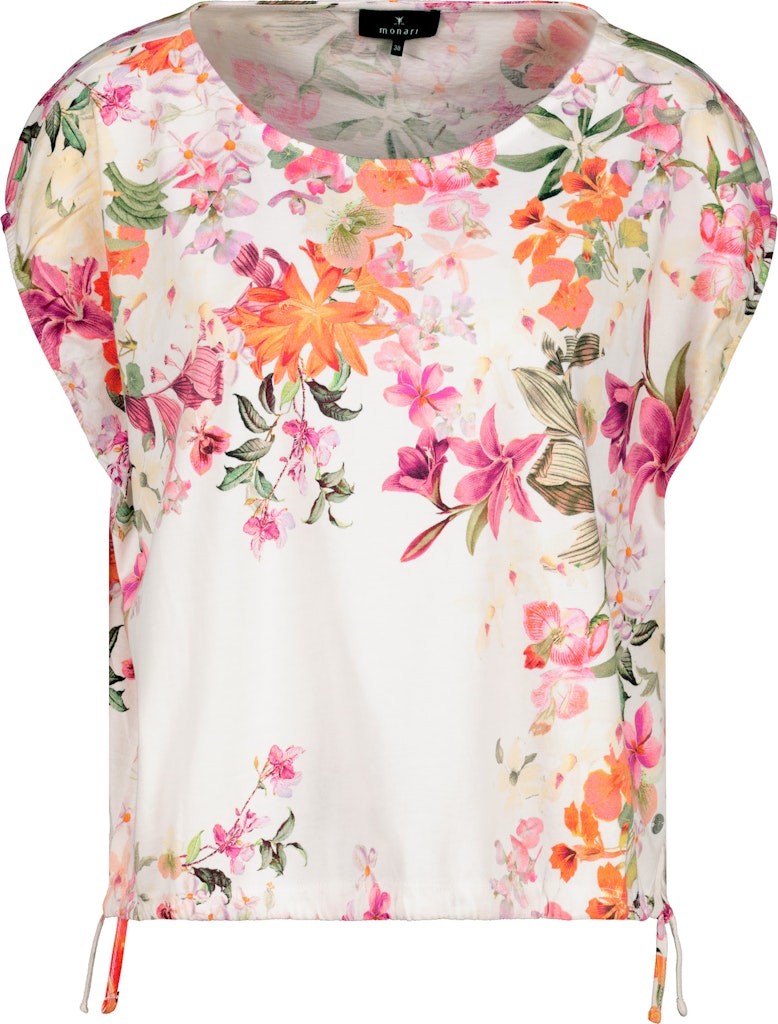 Monari T-Shirt mit Blumenmuster