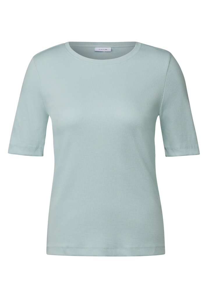 Basic Rippstruktur T-Shirt
