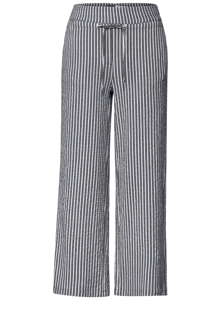 Cecil Gestreifte Seersucker Hose