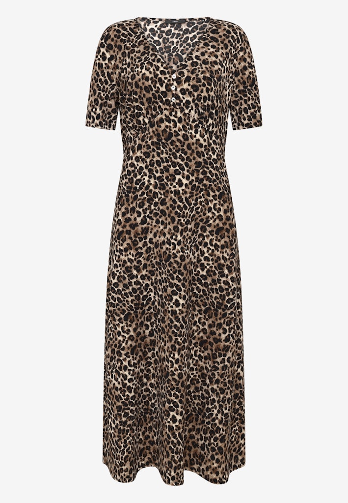 Maxikleid kurzarm mit Leoprint
