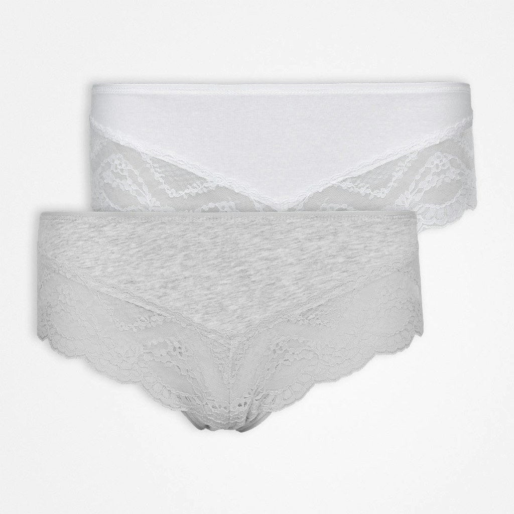Snocks 2er Set Hipster Panties mit Spitze