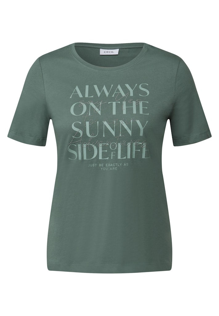 Cecil Shirt mit Wording Artwork