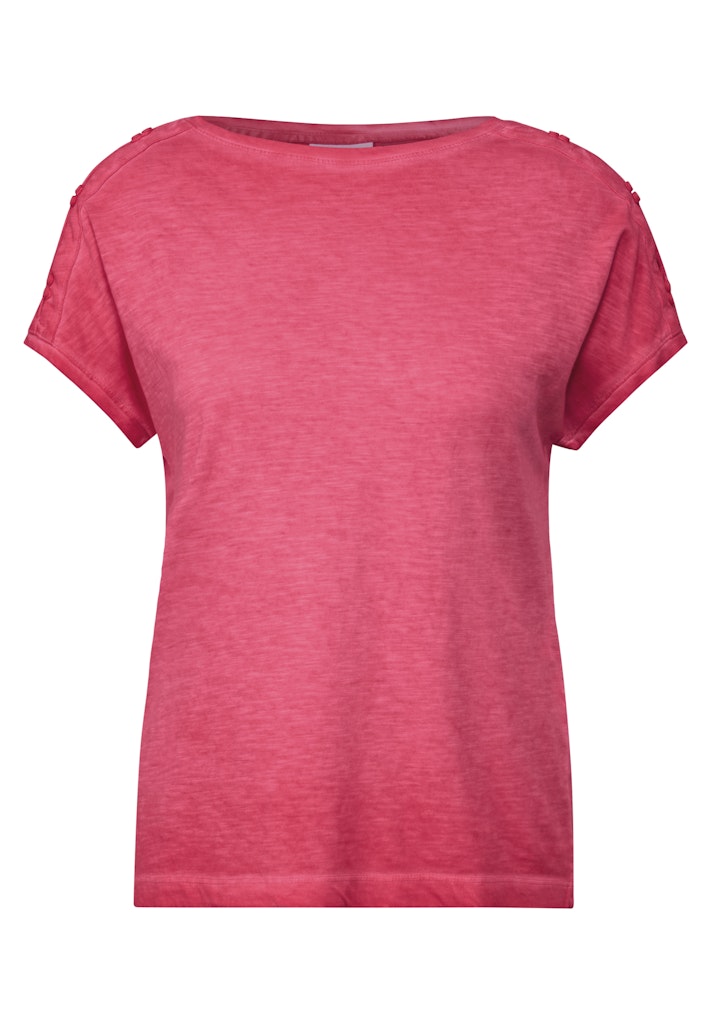 Cecil T-Shirt mit Knopfdetail