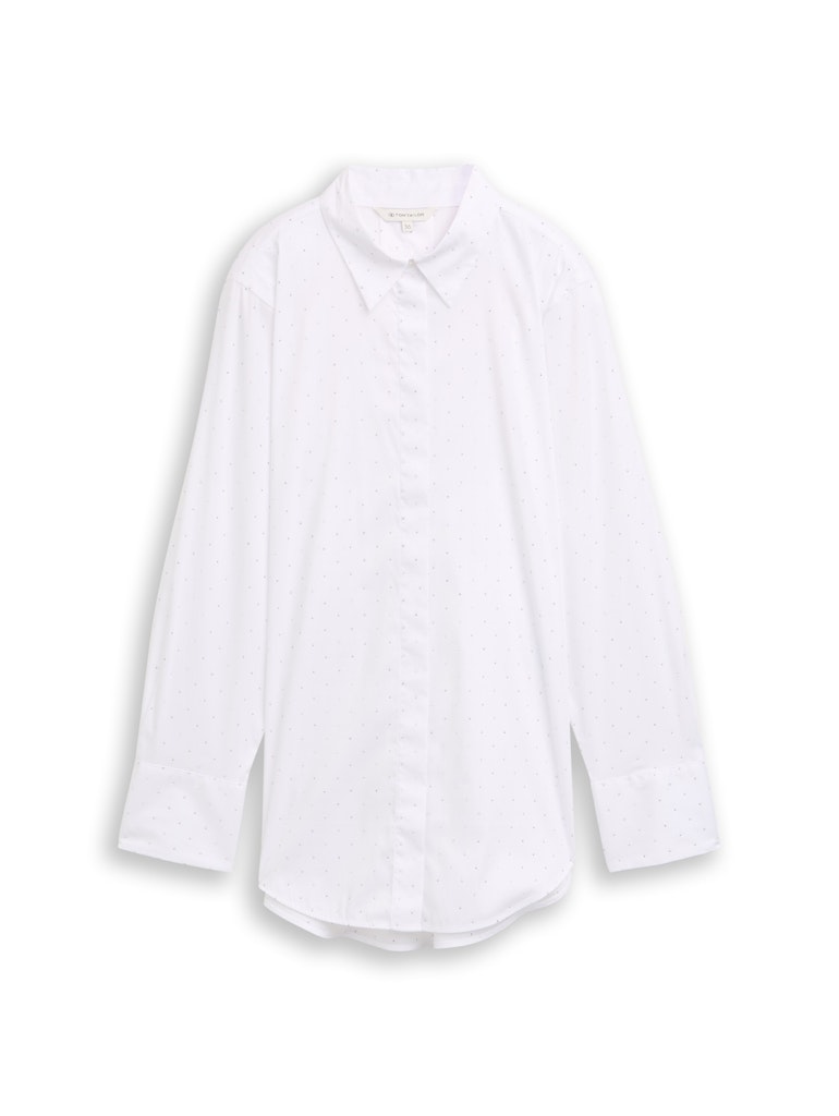 Loose Fit Bluse mit Strasssteinen