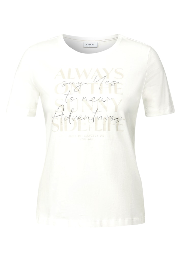 Cecil Shirt mit Wording Artwork