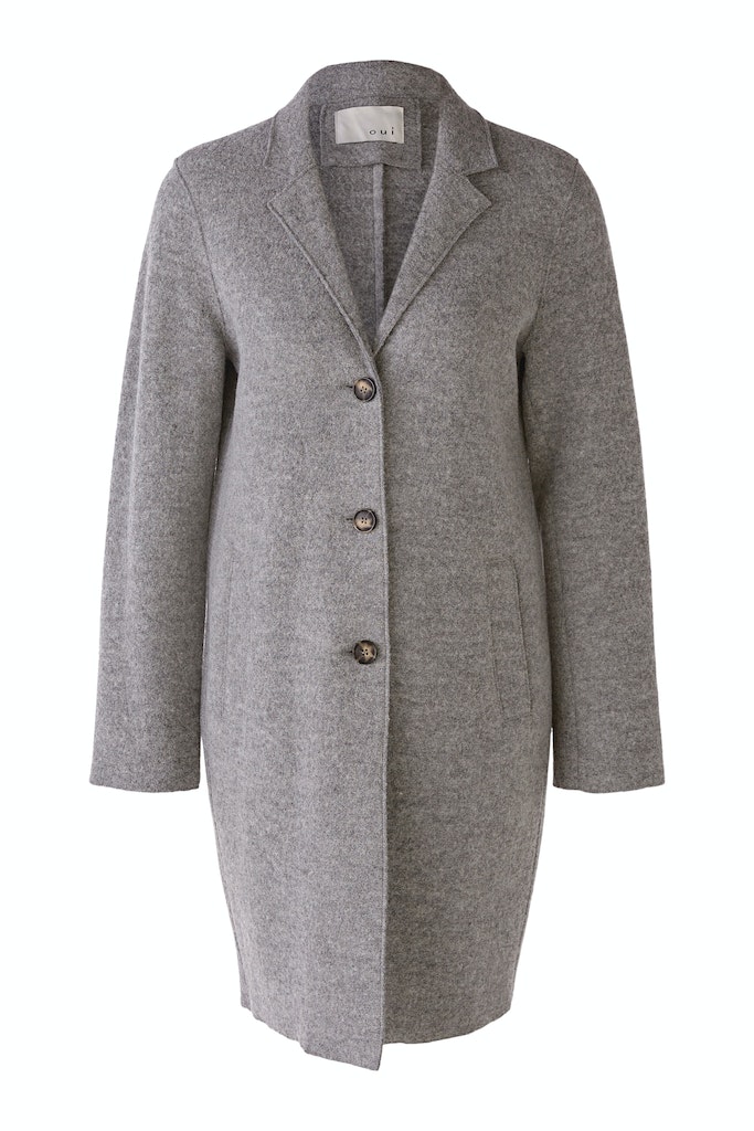 Oui MAYSON Mantel Boiled Wool - reine Schurwolle