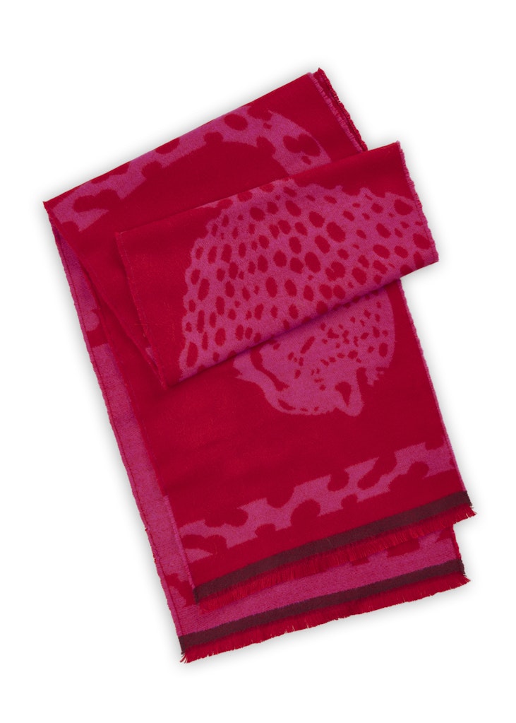Jacquardschal aus weichem Acryl mit gewebtem Leopard-Motiv