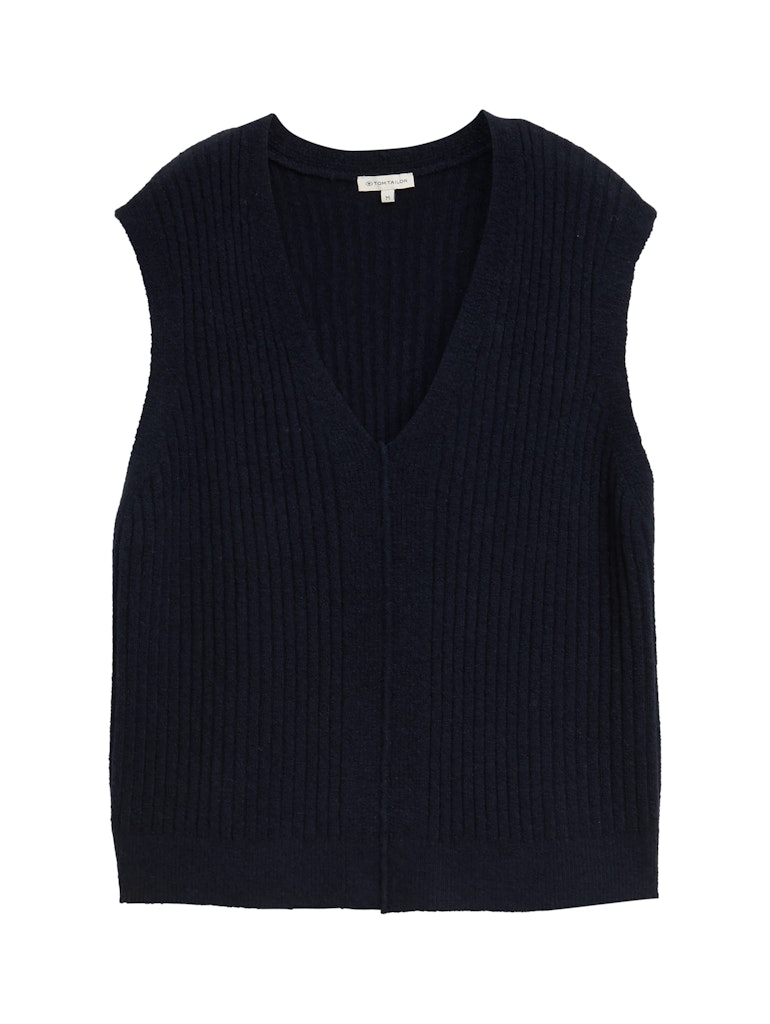 Ripp Pullunder mit V-Ausschnitt