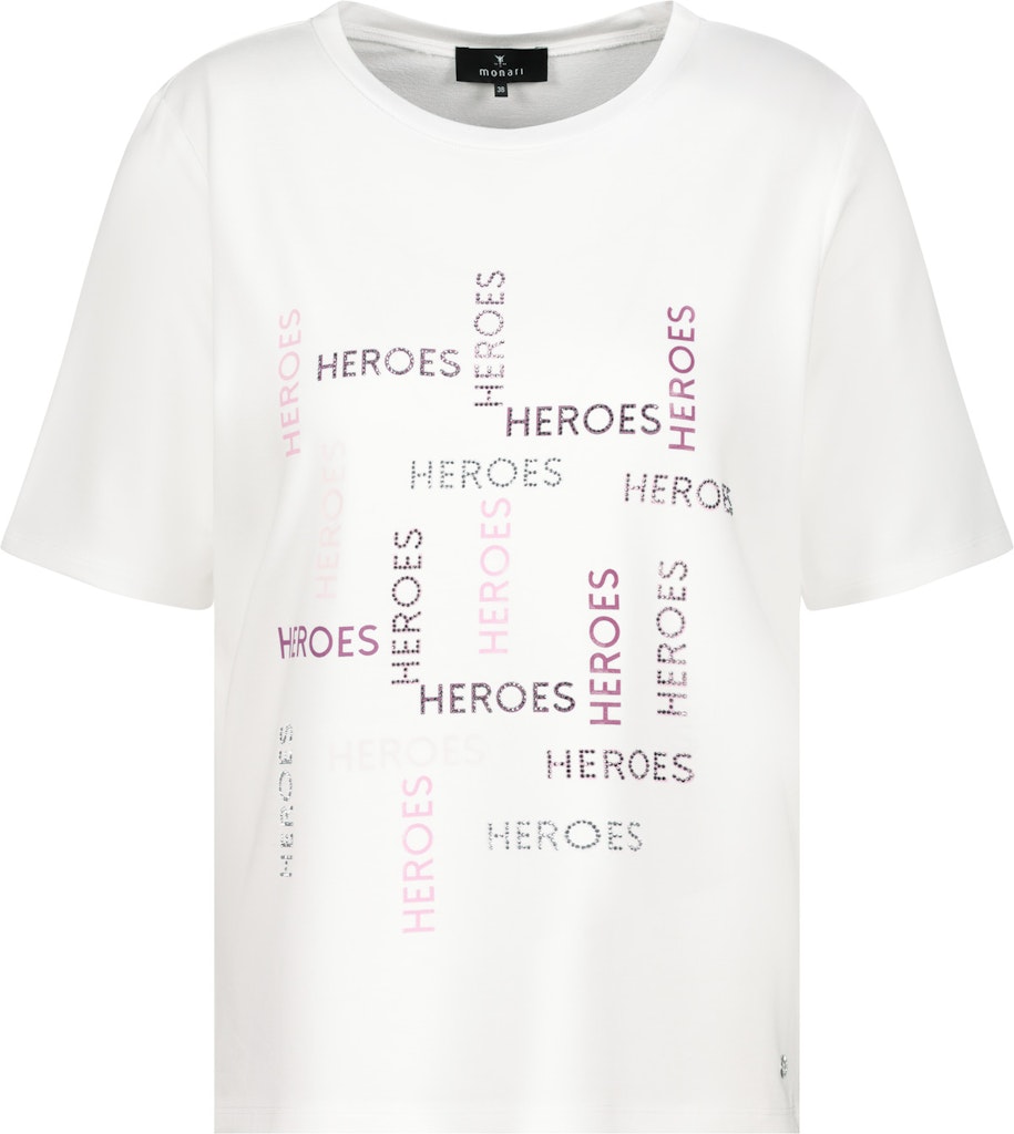 Monari T-Shirt mit Schmuckschrift