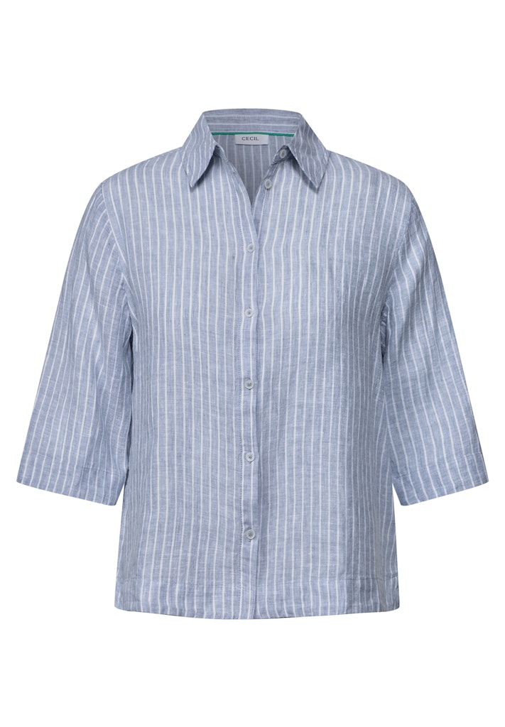 Cecil Gestreifte Leinen-Hemdbluse