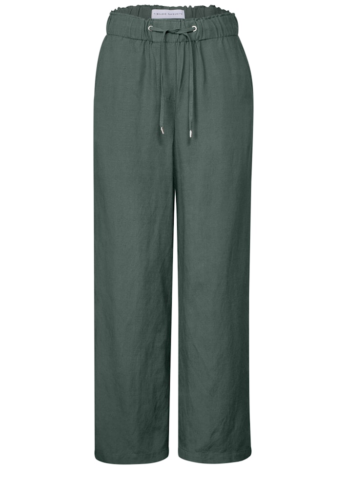 Cecil Wide Leg Hose aus Leinenmix
