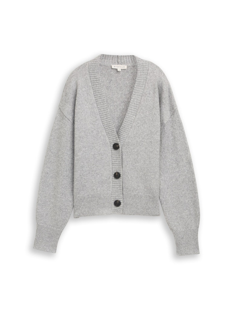 Loose Fit Cardigan mit V-Ausschnitt