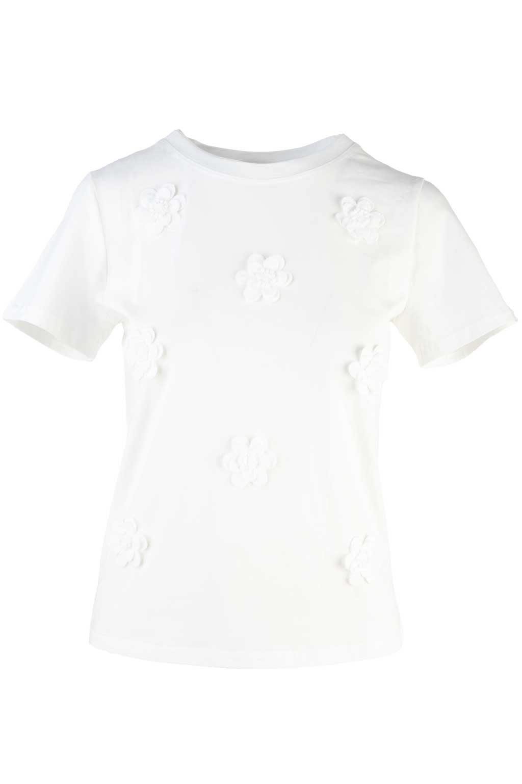 Hailys T-Shirt mit 3D-Blumen