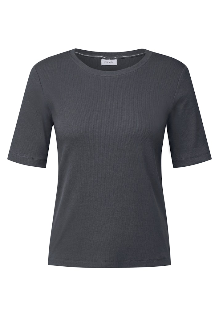 Cecil Basic Rippstruktur T-Shirt