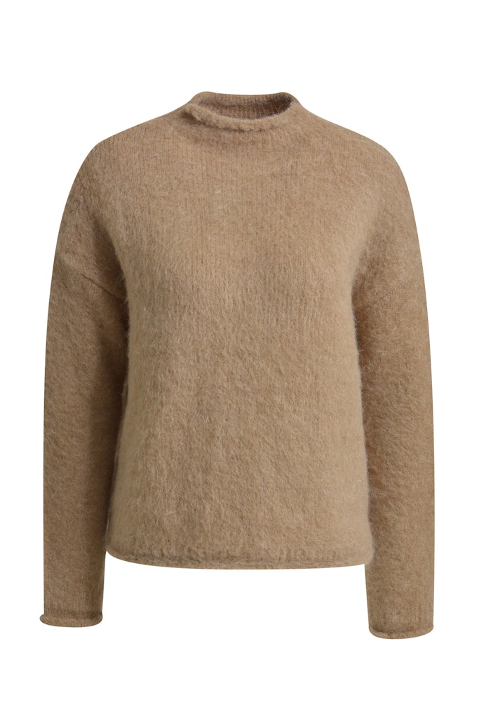Brushed Stand Collar Pullover