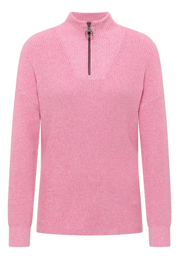 Mouliné Pullover mit Troyer