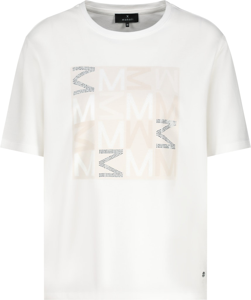 Monari T-Shirt mit Schmuckschrift-Print