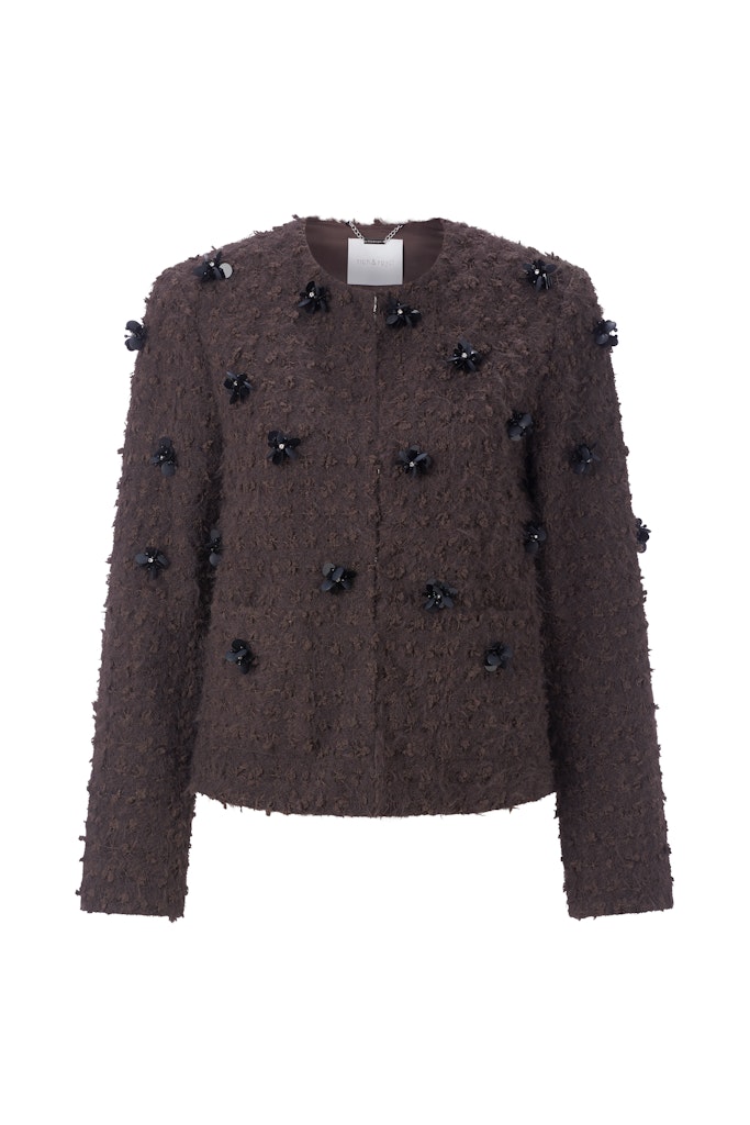 Jacke mit Blumenpailetten