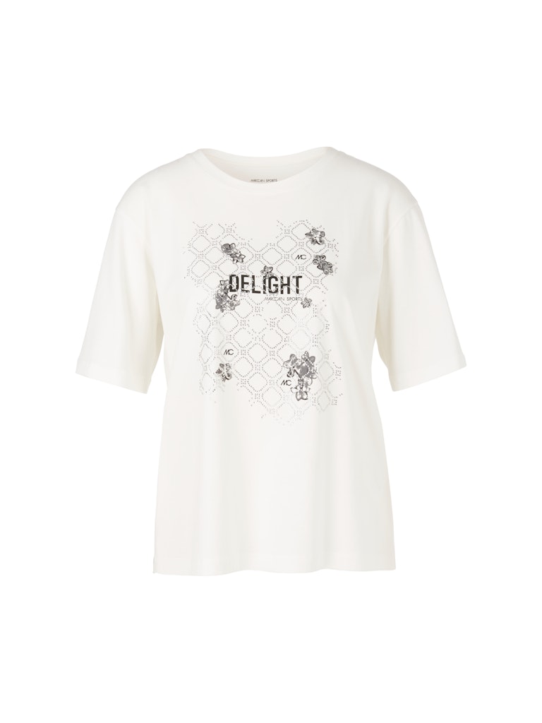 Baumwoll-T-Shirt mit Glitzermotiv