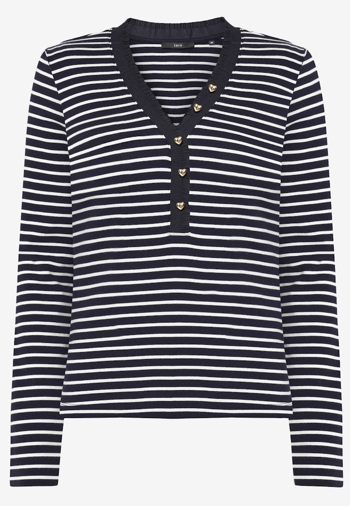 Ringelshirt mit Knopfleiste