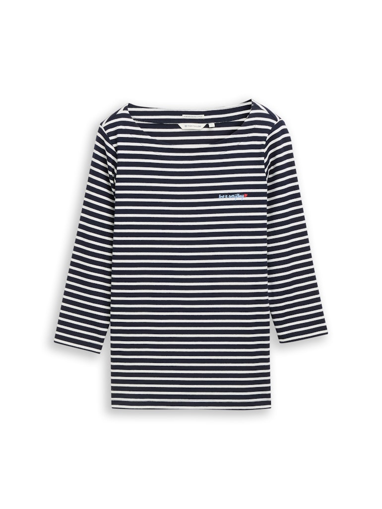 Langarmshirt mit Streifenmuster