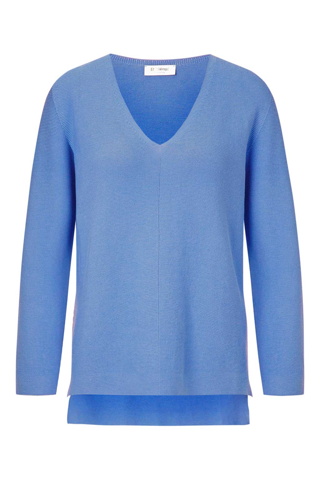 Rich & Royal Pullover mit High-Low-Saum