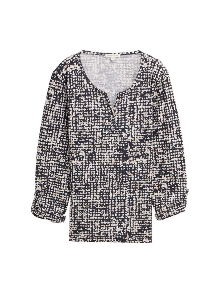 Tom Tailor Henley Blusenshirt mit Muster