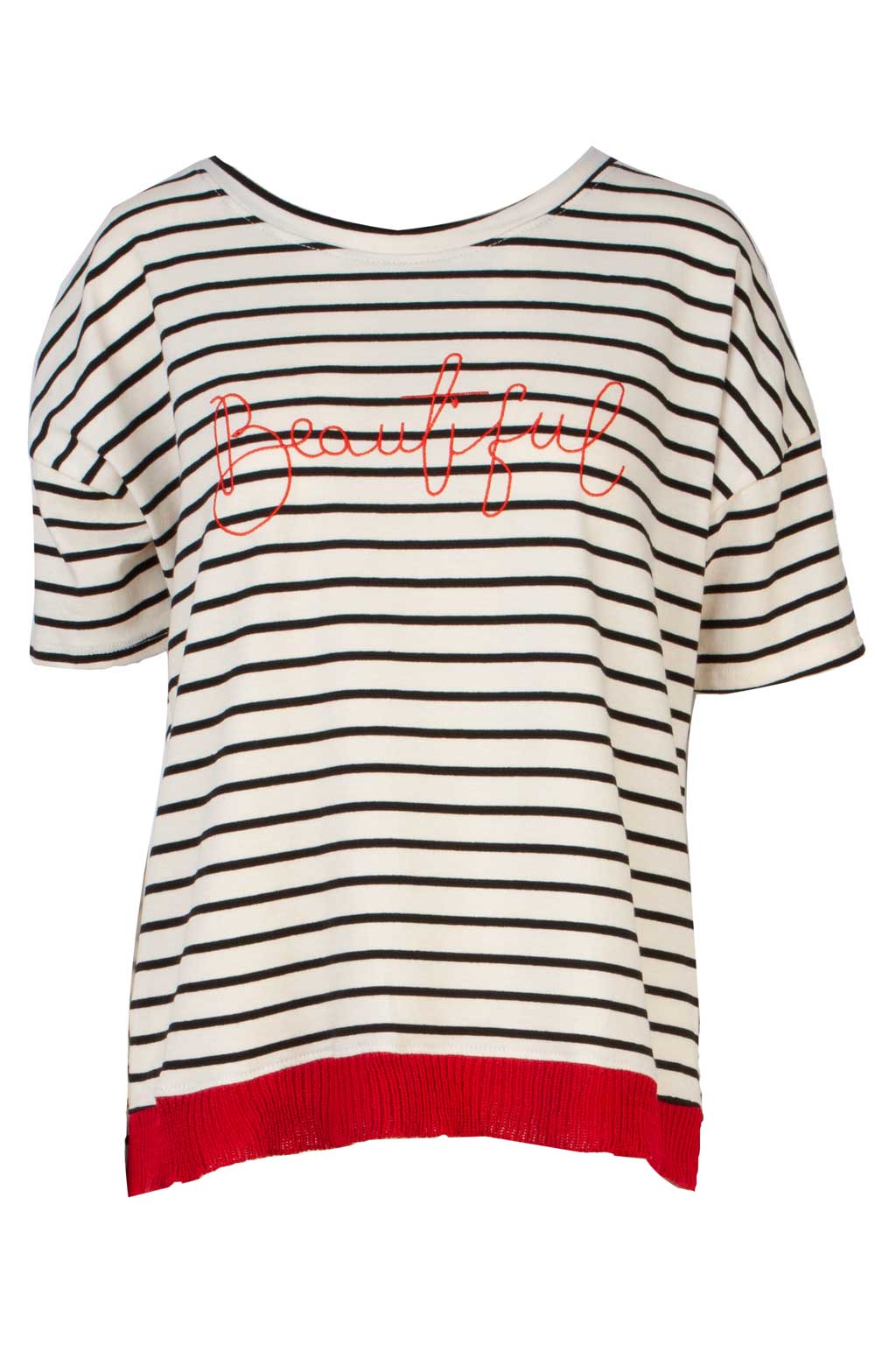 Larahutt T-Shirt mit Schriftzug "Beautiful"